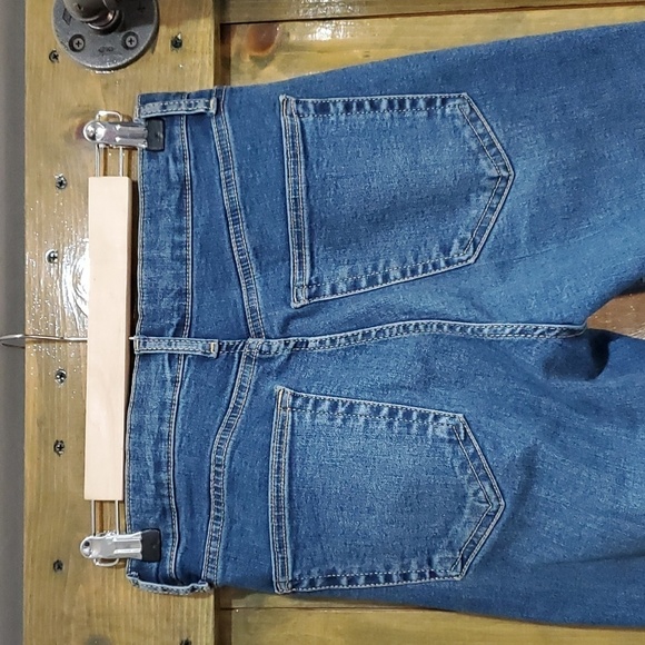 TOPSHOP JAMIE MOTO BLUE DENIM JEANS SIZE 28 x 32 RAW HEM - Picture 7 of 8